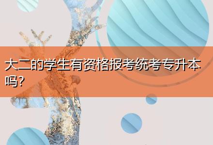 大二的學生有資格報考統考專升本嗎？