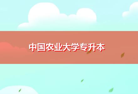 中國農業大學專升本