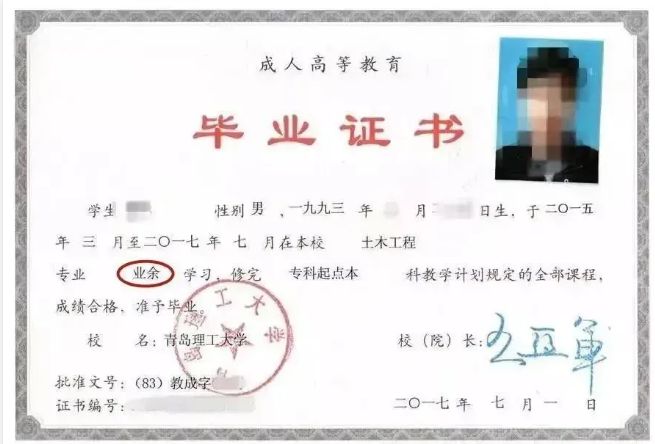 成考專升本畢業證書(參考) 成考專升本畢業證書(參考)