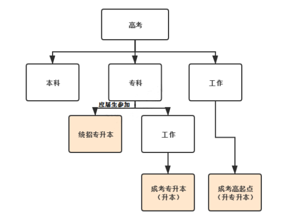 安徽成考,高考,統招專升本的區別 安徽成考,高考,統招專升本的區別