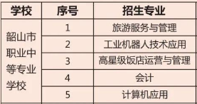 韶山市職業中等專業學校專業