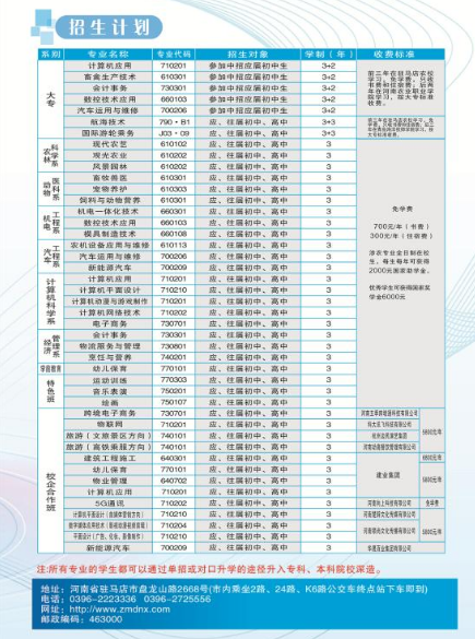 2022河南省駐馬店農業學校招生簡章 招生專業有哪些
