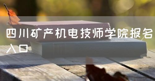 四川礦產機電技師學院報名入口(圖1)