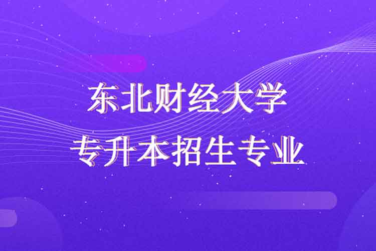 東北財經大學專升本招生專業