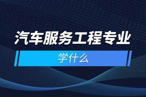 汽車服務工程專業學什么