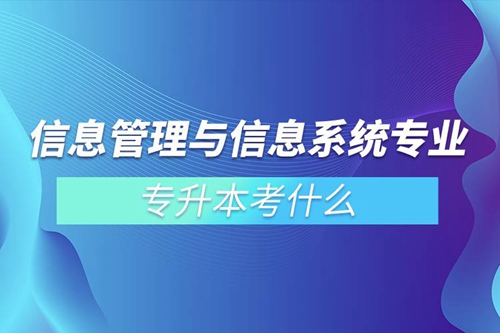信息管理與信息系統專業專升本考什么