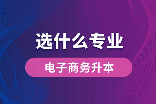 電子商務升本科選什么專業
