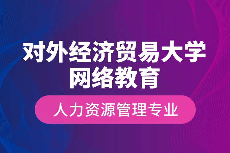 對外經濟貿易大學網絡教育人力資源管理專業