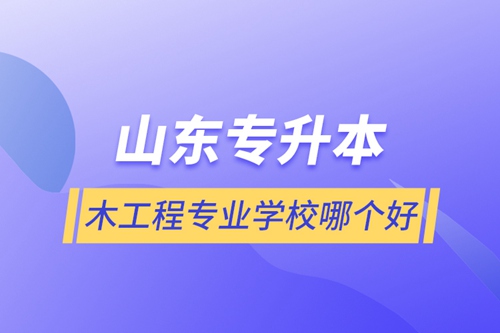 山東專升本土木工程專業學校哪個好