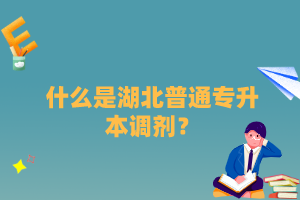 什么是湖北普通專升本調劑？