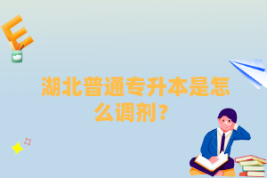 湖北普通專升本是怎么調劑？
