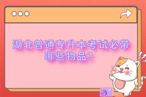 湖北普通專升本考試必帶哪些物品？
