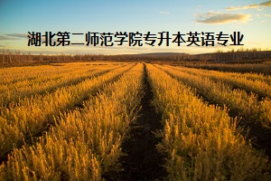 湖北第二師范學院專升本英語專業